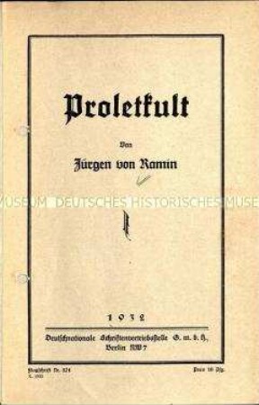 Antirevolutionäre Schrift von Jürgen von Ramin