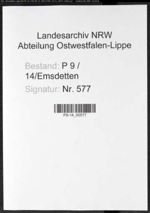 Sterberegister Standesamt Emsdetten