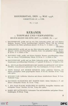 Keramik (Nr. 1-145)