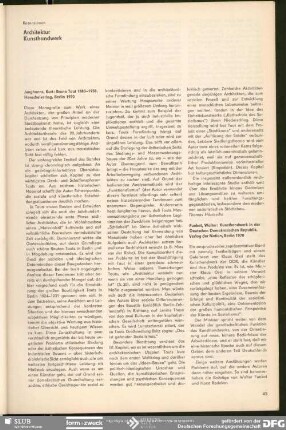 Kurt Junghanns „Bruno Taut 1880-1938“ : Rezensionen Architektur Kunsthandwerk