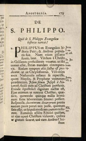 173-179, De S. Philippo.