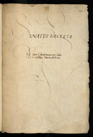 Sommerhalbjahr 1554. Rektorat Nikolaus Varnbüler