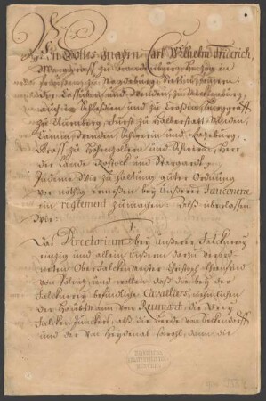 Falknerei-Reglement - BSB Cgm 9564