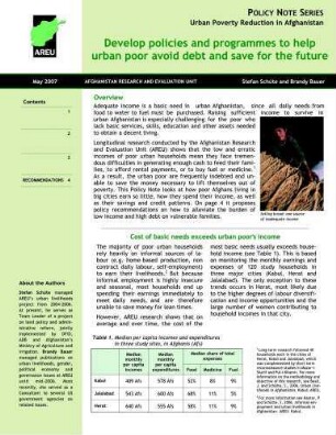 Develop policies and programmes to help urban poor avoid debt and save for the future