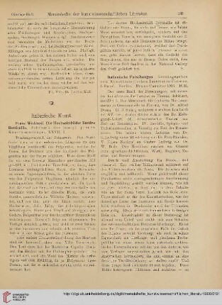 [Rezension von: Kunsthistorisches Institut Florenz (Hrsg.), Italienische Forschungen, Band 1]