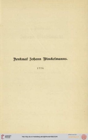 Denkmal Johann Winckelmanns