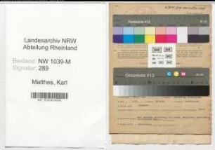 Entnazifizierung Karl Matthes , geb. 24.05.1901 (Angestellter)