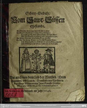 Scherzgedicht vom sauer-süßen Ehestand