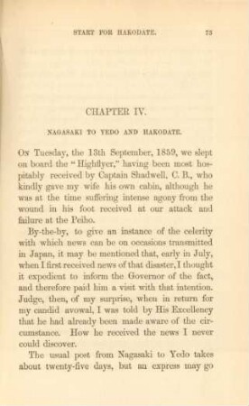 Chapter IV. Nagasaki to Yedo and Hakodate
