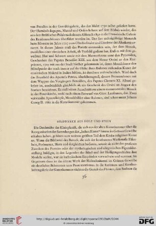 Bildwerke aus Holz und Stein