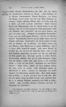 Die Oper geräth in raschen Verfall.
