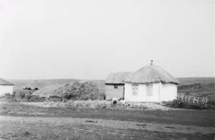 Zweiter Weltkrieg. Sowjetunion. Bauernhütte