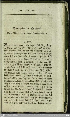 Dreizehntes Kapitel. Vom Nivelliren oder Wasserwägen