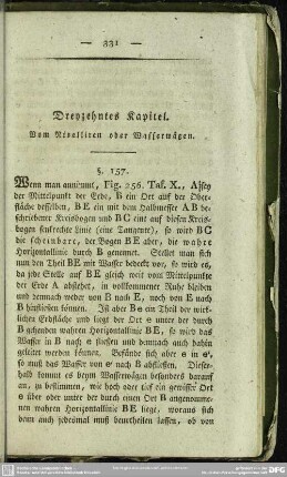 Dreizehntes Kapitel. Vom Nivelliren oder Wasserwägen
