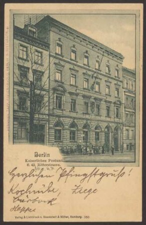 Ansichtskarte Kaiserliches Postamt, Ritterstraße 6-7 [2/2]