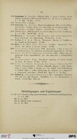 Berichtigungen und Ergänzungen