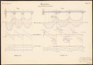 Hafenanlage, Danzig-Neufahrwasser Schinkelwettbewerb 1914: Speicher. Kräftepläne