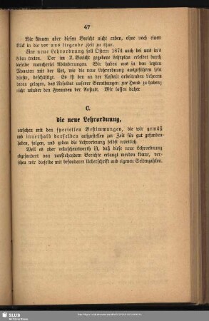 C. die neue Lehrordnung