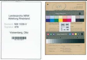 Entnazifizierung Otto Vossenberg , geb. 08.08.1906 (Angestellter)