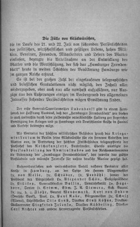 Die Fülle von Glückwünschen