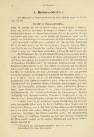 2. Medizinal-Statistik