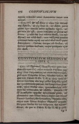 Convivialium Sermonvm Liber I.