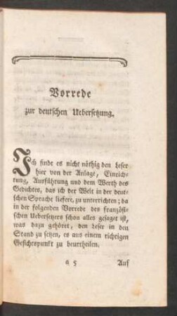 Vorrede zur deutschen Uebersetzung.