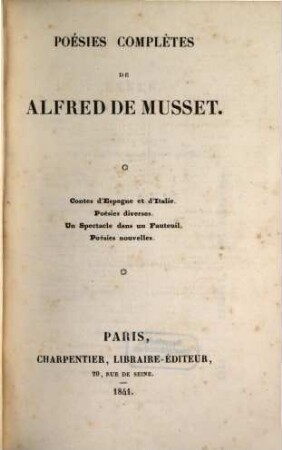 Poésies Complètes