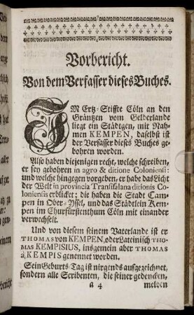 Vorbericht. Von dem Verfasser dieses Buches.