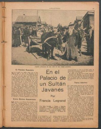 En el palacio de un Sultán Javanés