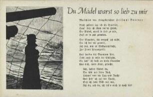 Du Mädel warst so lieb zu mir