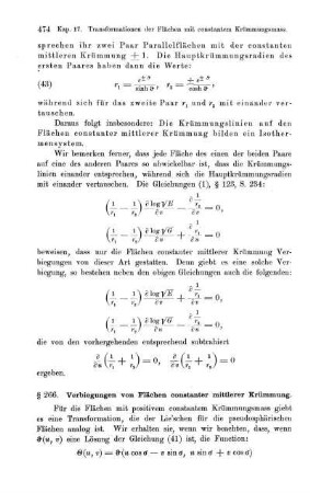 § 266. Verbiegungen von Flächen constanter mittlerer Krümmung.