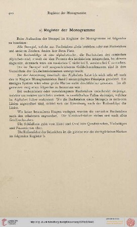 a) Register der Monogramme