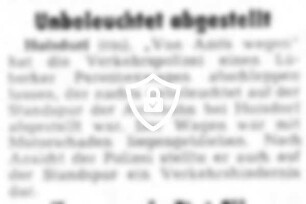 Unbeleuchtet abgestellt