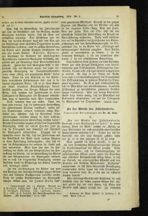An der Wende des Jahrhunderts : litterarische Betrachtungen ; [Fortsetzung]
