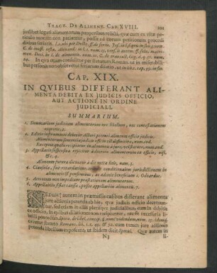 Cap. XIX. In Quibus Differant Alimenta Debita Ex Iudicis Officio, Aut Actione In Ordine Iudiciali.