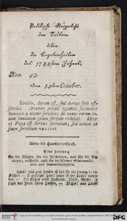 Nro. 42. Den 14ten October