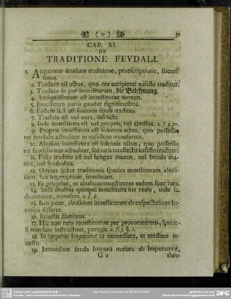 Cap. XI. De Traditione Feudali