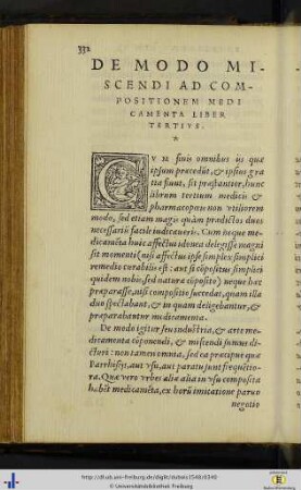 De Modo Miscendi Ad Compositionem Medicamenta, Liber Tertius.