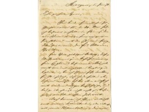 Originalbrief von Ferdinand Freiligrath an einen unbekannten Adressaten, vermutlich einen Verleger, geschrieben in Stuttgart