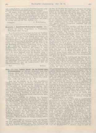 469 [Rezension] Draeseke, J., Quaestionum Nazianzenarum specimen