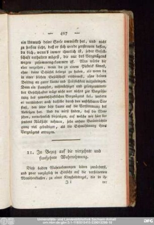 11. In Bezug auf die vierzehnte und funfzehnte Wahrnehmung.