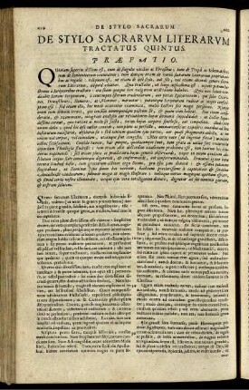 De Stylo Sacrarum Literarum Tractatus Quintus.