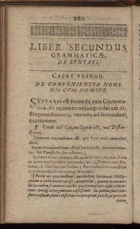 Liber Secundus, Grammaticæ, De Syntaxi.