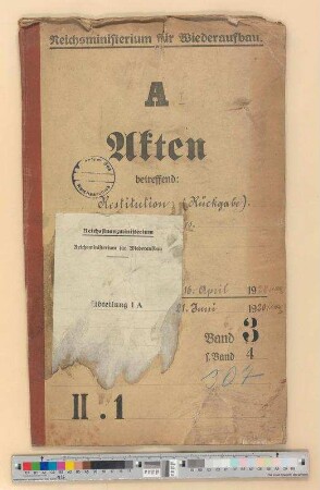 Restitutionen (Rückgabe).- Allgemeines: Bd. 3