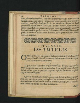 Titulus III. De Tutelis.