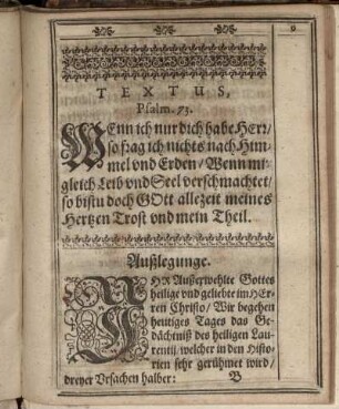 Textus; Außlegunge; Erster Theil; Ander Theil.