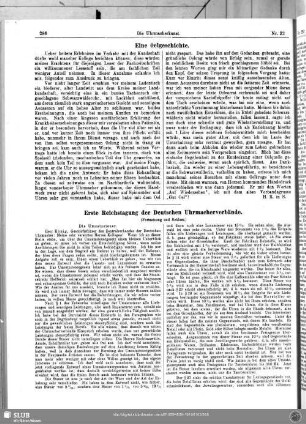 Erste Reichstagung der Deutschen Uhrmacherverbände (Fortsetzung und Schluss)