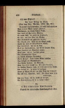 c) Die dichterische Schilderung.