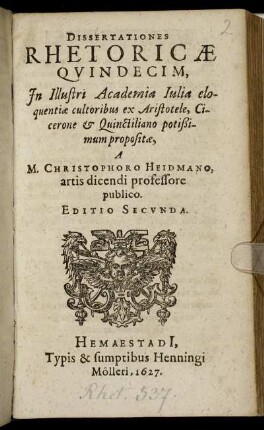 Dissertationes Rhetoricae Quindecim